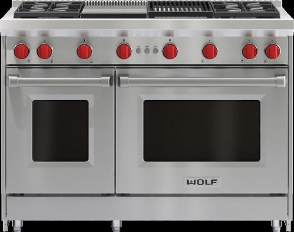 ESTUFA DE 4 QUEMADORES CON PLANCHA	WOLF	GR484CG-LP